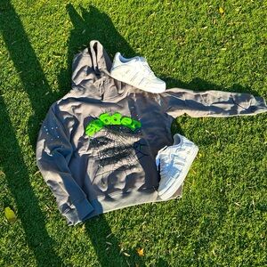 Gray Sp5der Hoodie